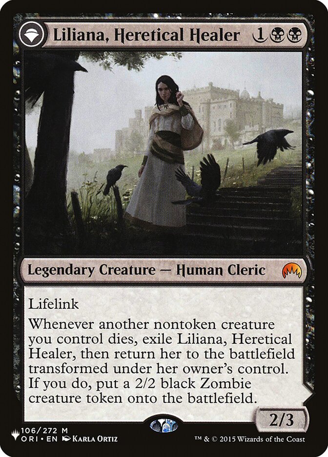 Liliana, Heretical Healer // Liliana, Defiant Necromancer