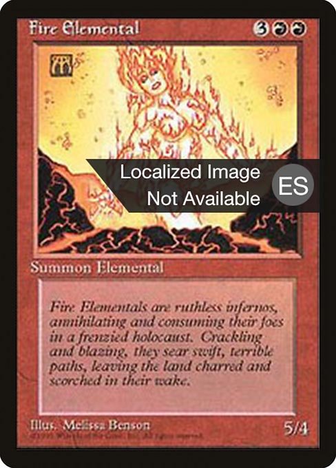 Elemental de fuego (Fire Elemental) - Fourth Edition Foreign Black Border
