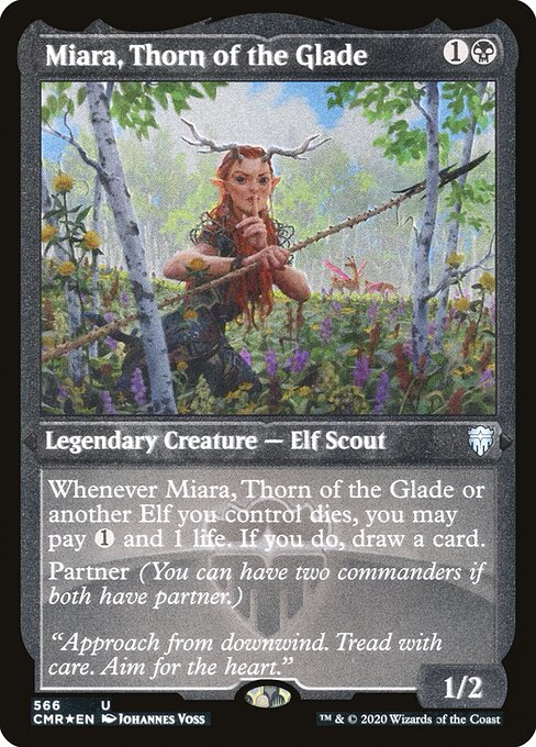 Miara, Thorn of the Glade - Commander Legends - Etched Foil