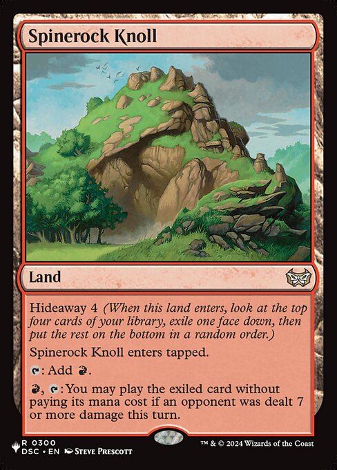 Spinerock Knoll - The List
