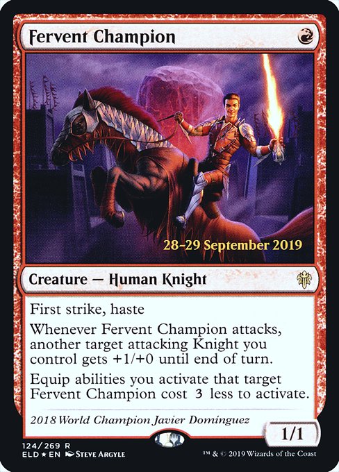 Fervent Champion - Throne of Eldraine Promos