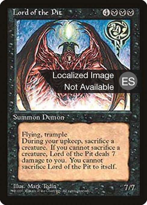 Señor del Abismo (Lord of the Pit) - Fourth Edition Foreign Black Border