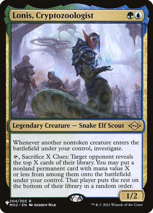 Lonis, Cryptozoologist - The List