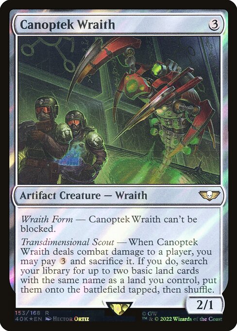 Canoptek Wraith - Warhammer 40,000 Commander - Surge Foil