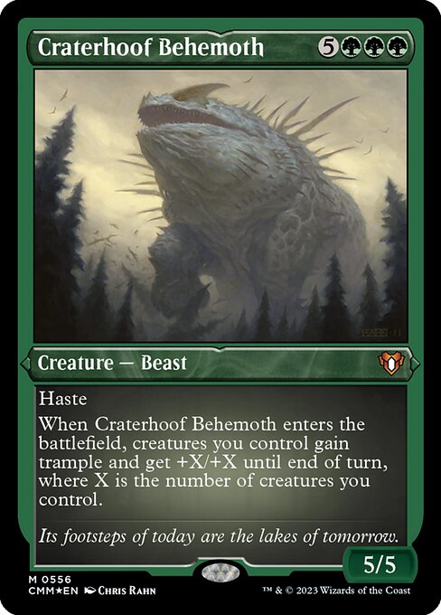 Craterhoof Behemoth - Commander Masters - Etched Foil