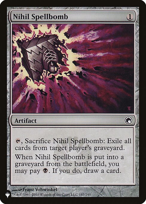 Nihil Spellbomb - The List