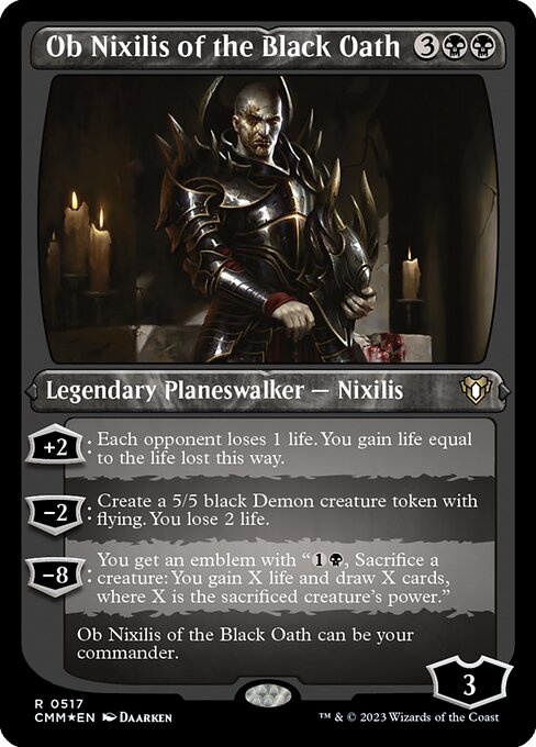 Ob Nixilis of the Black Oath - Commander Masters - Etched Foil