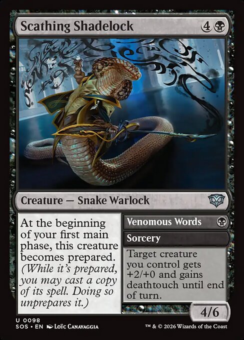 Scathing Shadelock // Venomous Words - Secrets of Strixhaven