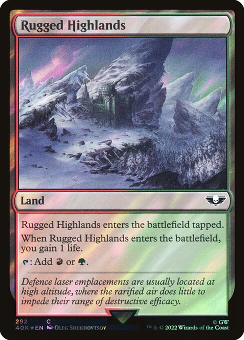 Rugged Highlands - Warhammer 40,000 Commander - Surge Foil