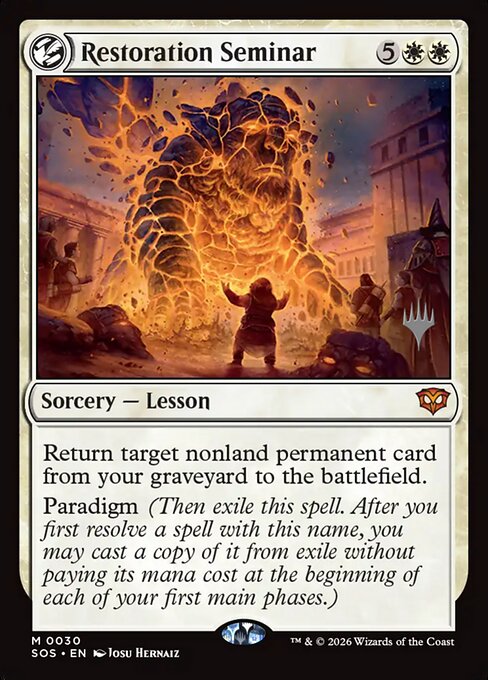 Restoration Seminar - Secrets of Strixhaven Promos