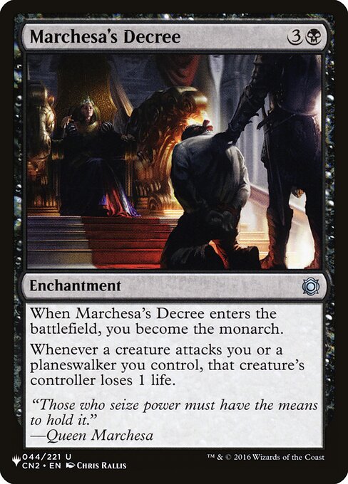 Marchesa's Decree - The List