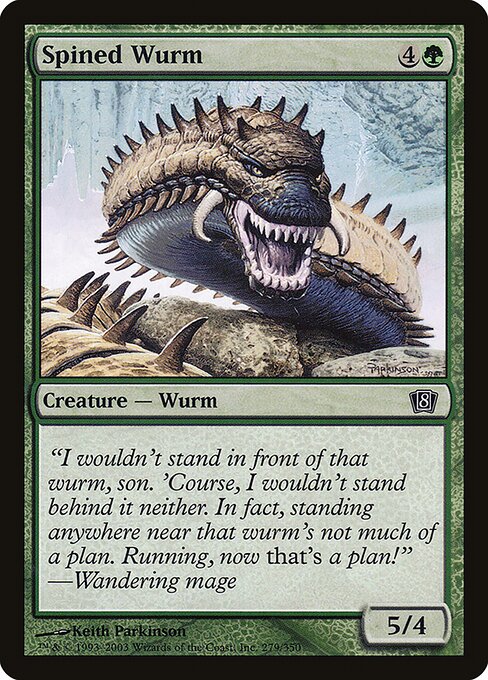 Spined Wurm - Eighth Edition - Promo Foil