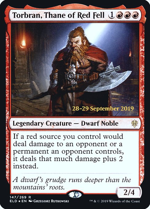 Torbran, Thane of Red Fell - Throne of Eldraine Promos