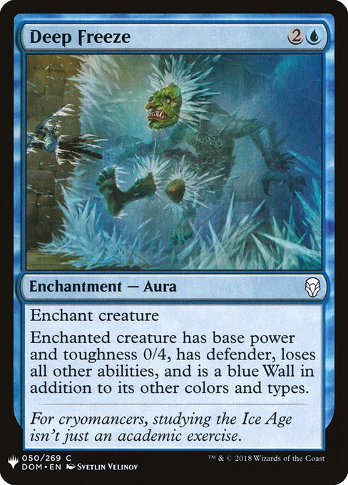 Deep Freeze - The List