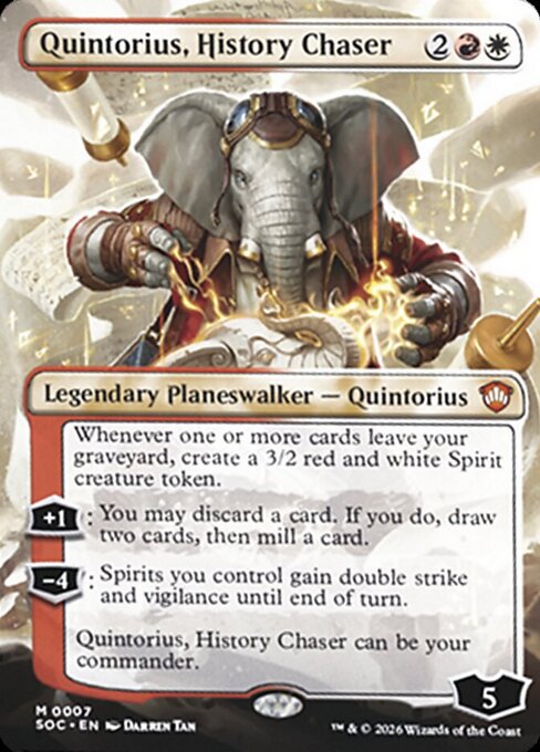 Quintorius, History Chaser - Secrets of Strixhaven Commander - Borderless