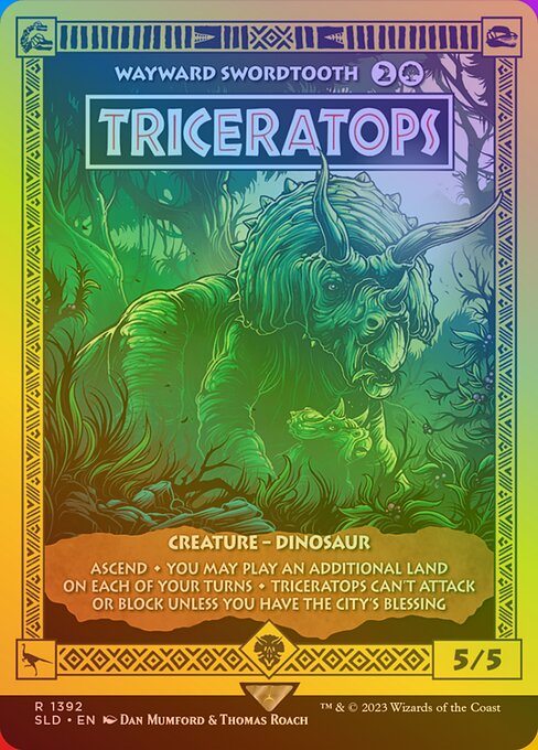 Triceratops (Wayward Swordtooth) - Secret Lair Drop - Promo Foil