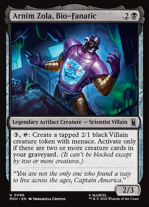 Arnim Zola, Bio-Fanatic - Marvel Super Heroes