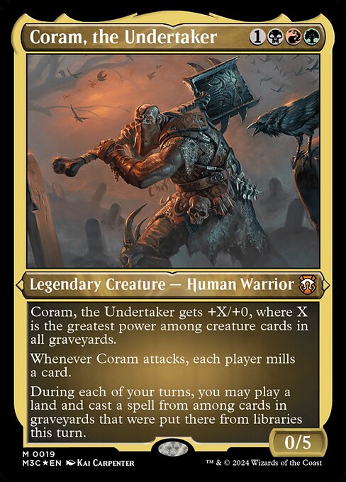 Coram, the Undertaker - Modern Horizons 3 Commander - Etched Foil