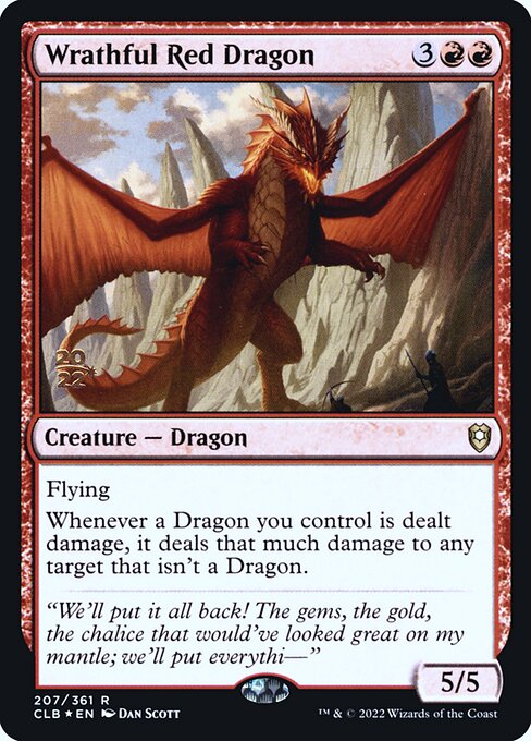 Wrathful Red Dragon - Battle for Baldur's Gate Promos - Promo Foil