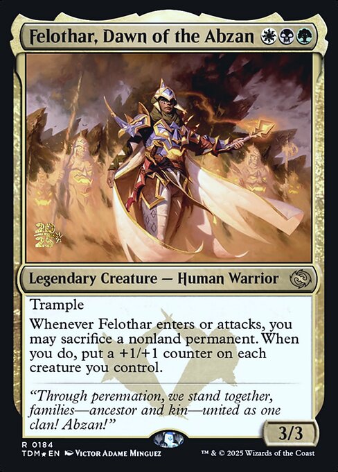 Felothar, Dawn of the Abzan - Tarkir: Dragonstorm Promos