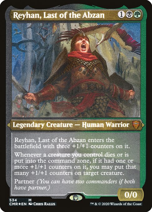 Reyhan, Last of the Abzan - Commander Legends - Etched Foil