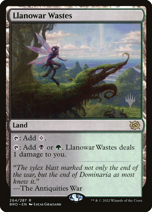 Llanowar Wastes - The Brothers' War Promos