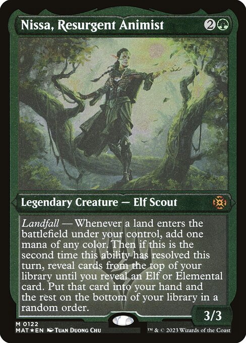 Nissa, Resurgent Animist - March of the Machine: The Aftermath - Etched Foil