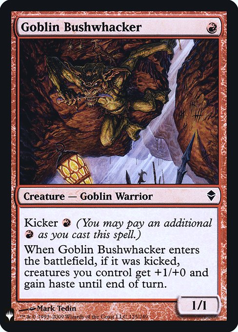 Goblin Bushwhacker - The List - Promo Foil