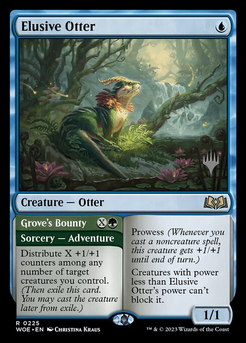 Elusive Otter // Grove's Bounty - Wilds of Eldraine Promos