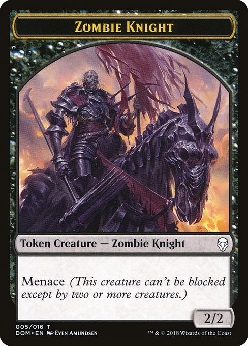 Zombie Knight - Dominaria Tokens