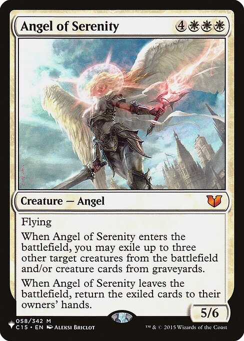 Angel of Serenity - The List