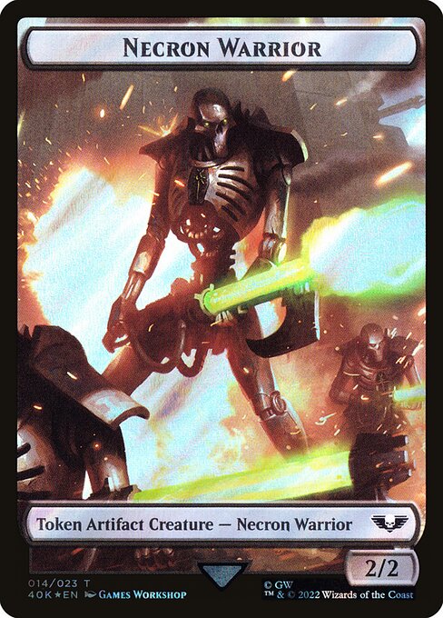 Necron Warrior - Warhammer 40,000 Commander Tokens - Surge Foil