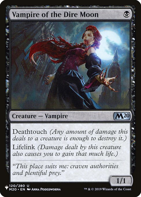 Vampire of the Dire Moon - The List