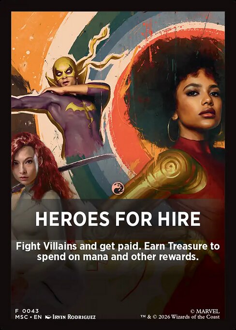 Heroes for Hire - Marvel Super Heroes Jumpstart Front Cards