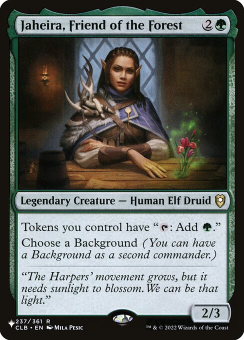 Jaheira, Friend of the Forest - The List