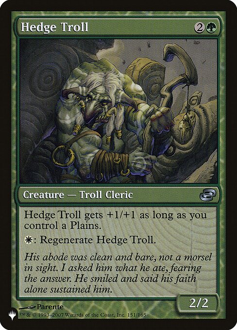 Hedge Troll - The List