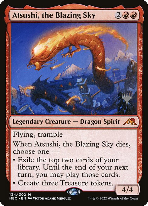 Atsushi, the Blazing Sky - Kamigawa: Neon Dynasty Promos