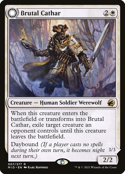 Brutal Cathar // Moonrage Brute - Innistrad: Midnight Hunt