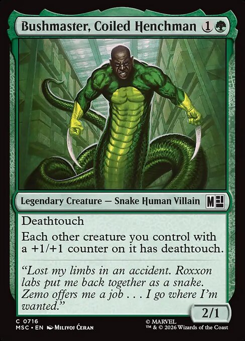 Bushmaster, Coiled Henchman - Marvel Super Heroes Commander