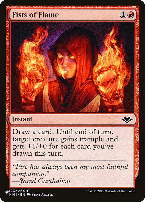 Fists of Flame - The List