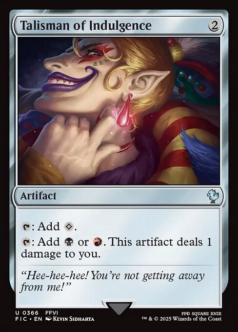 Talisman of Indulgence - Final Fantasy Commander