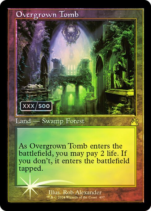 Overgrown Tomb - Ravnica Remastered - Double Rainbow, Retro