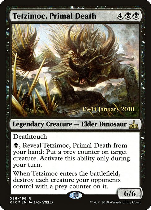 Tetzimoc, Primal Death - Rivals of Ixalan Promos - Promo Foil