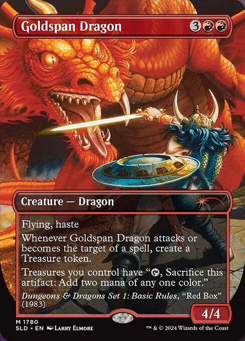 Goldspan Dragon - Secret Lair Drop - Borderless