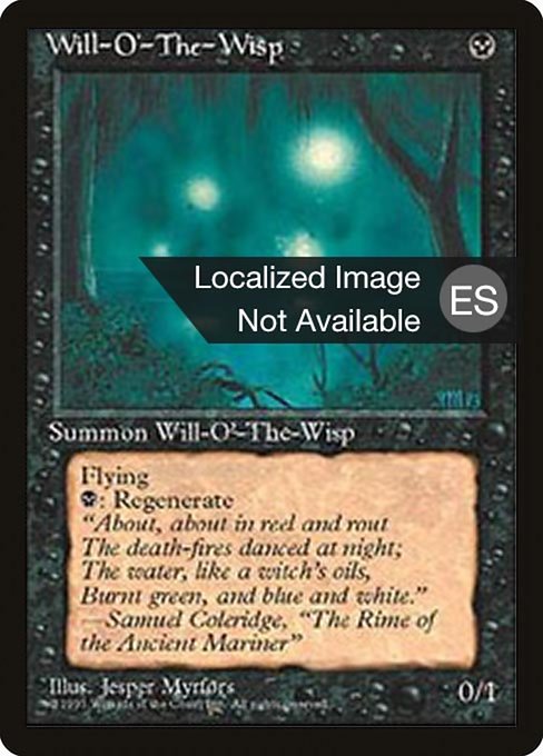 Fuego fatuo (Will-o'-the-Wisp) - Fourth Edition Foreign Black Border