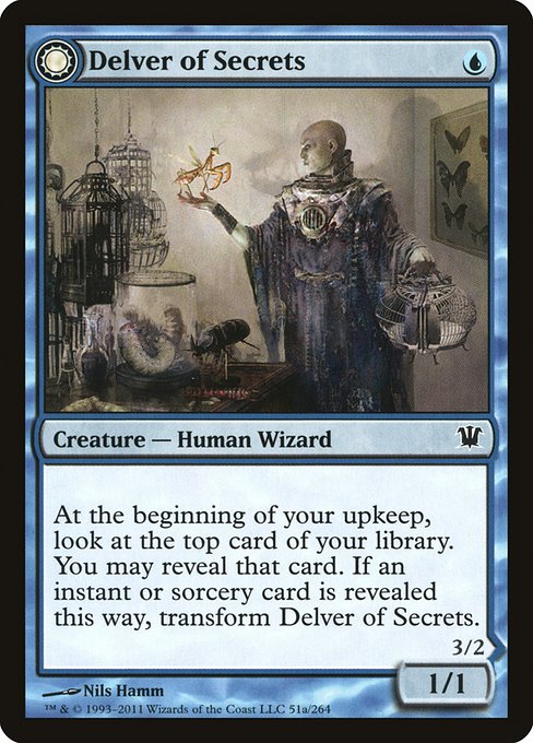 Delver of Secrets // Insectile Aberration - Innistrad