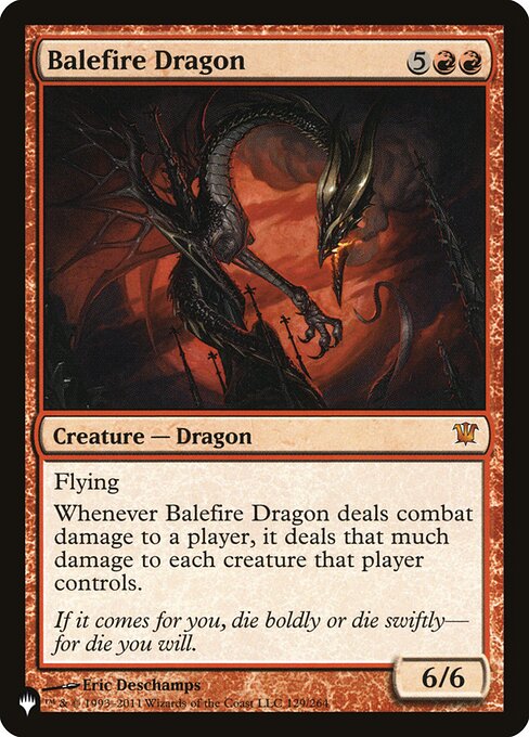 Balefire Dragon - The List