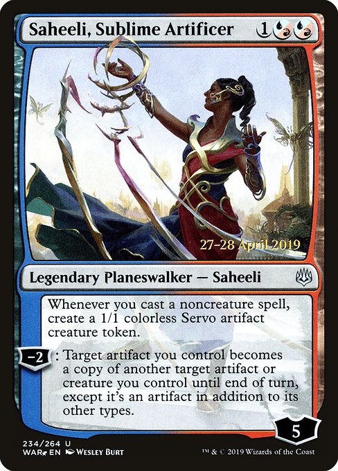 Saheeli, Sublime Artificer - War of the Spark Promos