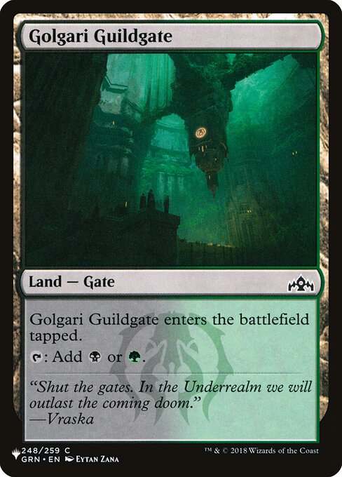 Golgari Guildgate - The List