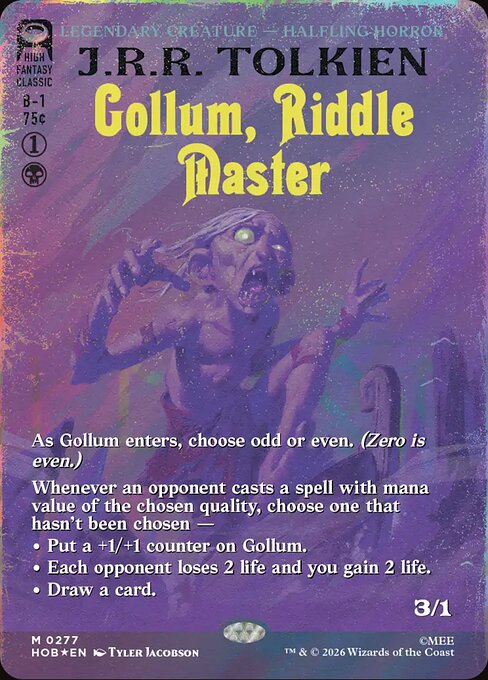 Gollum, Riddle Master - The Hobbit